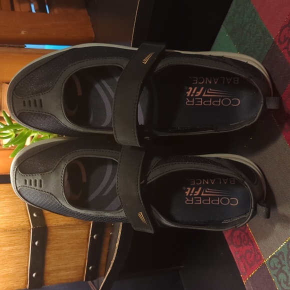 Copper Fit Mary Jane strap Flats Loafers black Women's size 8 M NEW NWB comfort - Picture 3 of 12